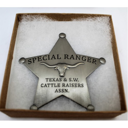 Rare 1930s-40s Special Texas Ranger Badge #33 of the Texas & Southwestern  Cattle Raisers Assn