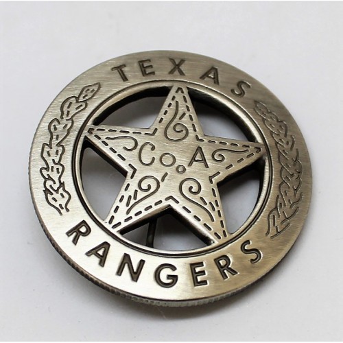 Texas Rangers Co. A Peso Back Badge